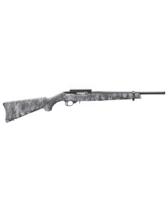 Ruger 31215 10/22Carbine 22 LR 10+1 16.12" Satin Black Steel Threaded Barrel, Steel Receiver w/Scope Rail, Fixed Kryptek Typhon Camo Synthetic Stock