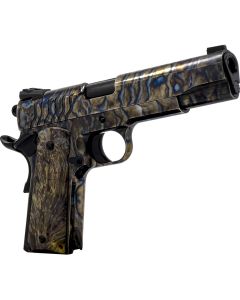 Dickinson LLC DCKSN45FS 1911 Premium Fireball 45 ACP 9+1 5" Black Steel Barrel, Fireball Serrated Aluminum Slide, Fireball Steel Frame, Wood Grip