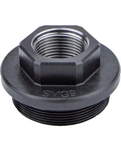 Kgm Suppressors A-SMG9-DTA-S-2 SMG9 Direct Thread Adapter Black Nitride Steel 1/2"x36 Threads