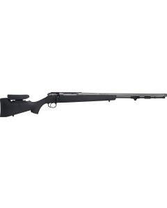 Traditions CR94660440 NitroBolt50 Cal 24" Tungsten Cerakote Fluted Threaded Barrel, Adj Cheek Piece &amp; LOP Black Synthetic Stock