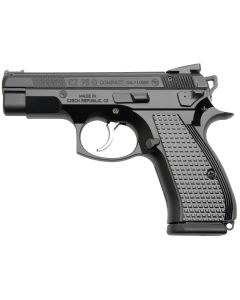 Cz Custom Shop 91048 CZ 75 D PCR Compact Frame 9mm Luger 15+1 3.90" Steel Barrel Black, Serrated Black Slide, Polycoat Aluminum Frame w/Beavertail, Black Checkered Aluminum Grip