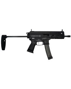 Grand Power 850003223131 SP9A1 Stribog 9mm Luger 30+1 8" Black Threaded Barrel, M-LOK Handguard, Black Aluminum Picatinny Rail Receiver, Black PDW Tailhook Brace, Black Polymer Grip, Thread Protector
