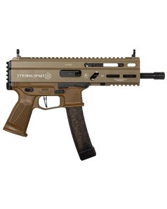 Grand Power 197892004770 SP9A3 Stribog 9mm Luger 30+1 8" Black Threaded Barrel, M-LOK Handguard, Flat Dark Earth Aluminum Picatinny Rail Receiver, Rear Picatinny Rail, FDE Polymer Grips