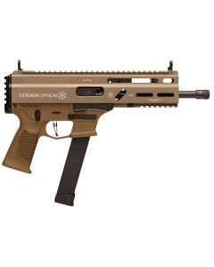 Grand Power 810091156155 SP9A3G Stribog 9mm Luger 30+1 8" Black Threaded Barrel, M-LOK Handguard, Flat Dark Earth Aluminum Picatinny Rail Receiver, FDE Polymer Grip, Thread Protector