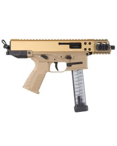 B&amp;T Firearms BT-450008-CT GHM9mm Luger 30+1 4.30" Black 3-Lug Threaded Barrel, Coyote Tan Cerakote Aluminum/Polymer Picatinny Rail Receiver, Polymer Grip, Ambidextrous