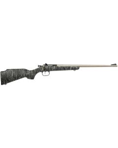 Crickett KSA2444 Gen2Youth 22 LR 1rd 16.13" Stainless Single Shot Barrel, Stainless Steel Receiver, Black w/White Webbing Fixed Synthetic Stock
