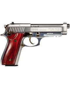 Taurus 1-920159GLD-HW1 92Full Size Frame 9mm Luger 17+1 5" Matte Stainless Steel Barrel, Serrated Stainless Steel Slide, Natural Anodized Aluminum Frame w/Beavertail &amp; Picatinny Rail, Rosewood Grip