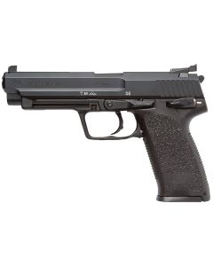 HK 81000365 USP Expert V1 SA/DA 45 ACP Caliber with 5.19" Barrel, 10+1 Capacity, Overall Black Finish, Serrated Trigger Guard Frame, Serrated Long Steel Slide &amp; Polymer Grip Includes 2 Mags