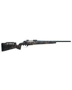 Seekins Precision 0011710455-F Havak PH3 375 H&amp;H 24" Black Fluted Threaded Barrel, Black Picatinny Rail Steel Receiver, Adj Cheek Riser Woodland Shadow Synthetic Stock