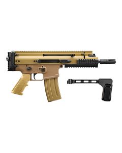 FN 38101887 SCAR 15P 300 Blackout 30+1 7.50" Black Flat Dark Earth Picatinny Rail Aluminum Receiver SB Tactical Brace