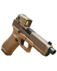 Glock UA175S204N17FDE G17 Gen5 Full Size Frame 9mm Luger 17+1 4.49" Black Threaded Barrel, Steel Flat Dark Earth Cerakote Polymer Frame w/Picatinny Rail, Aimpoint Acro Red Dot, Ambidextrous