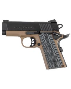 Colt Mfg O7800XEFDE Defender45 ACP 7+1 3" Black Carbon Steel Serrated Slide, Flat Dark Earth Aluminum Frame w/Beavertail, G10 Grip