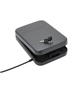 SnapSafe 75210 Lock BoxXL Key Entry Black Steel Holds 1 Handgun 10" W x 7" H x 2" D