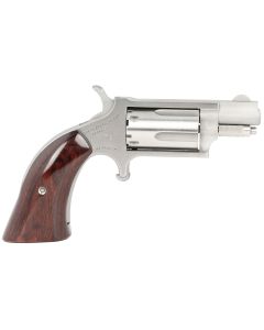 North American Arms 22MSGBG Mini-Revolver22 WMR 5 rd 1.13" Barrel, Stainless Steel Barrel/Cylinder/Frame, Exclusive Wood Boot Grip