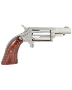 North American Arms 22MGBG Mini-Revolver22 WMR 5 Shot 1.63" Barrel, Stainless Steel Barrel/Cylinder/Frame, Exclusive Wood Boot Grip