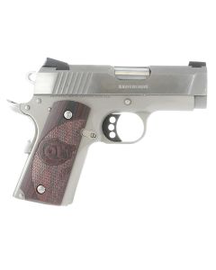 Colt Mfg O7000XE DefenderCompact 45 ACP 7+1 3" Steel Barrel, Stainless Serrated Slide, Matte Stainless Aluminum Frame w/Beavertail, Black Cherry Tactical G10 Grips, Ambidextrous