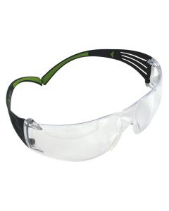 Peltor SF400PC8 Sport SecureFit 400 Adult Wraparound Clear Lens Polycarbonate Black Frame