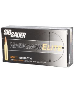 Sig Sauer E308M120 Marksman Elite308 Win 168 gr Open Tip Match 20 Per Box/ 25 Case