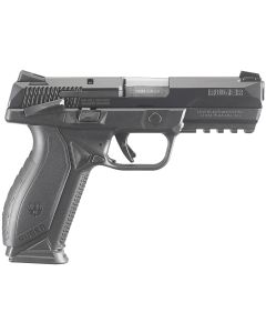 Ruger 8638 AmericanDuty Frame 9mm Luger 10+1 4.20" Stainless Steel Barrel, Black Nitride Serrated Stainless Steel Slide, Black Polymer Frame w/Picatinny Rail, Textured Wraparound Grip, Right Hand