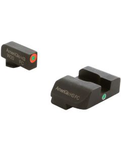 AmeriGlo GL201 i-Dot SightSet for GlockGreen Tritium Orange Outline Front Sight-Green Tritium Rear Sight