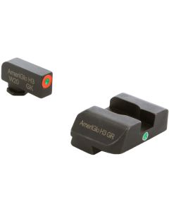 AmeriGlo GL203 i-Dot SightSet for GlockGreen Tritium Orange Outline Front Sight-Green Tritium Rear Sight