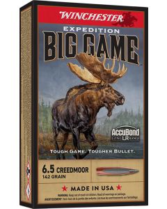 Winchester Ammo S65LR Expedition Big Game Long Range 6.5Creedmoor 142gr Nosler AccuBond Long Range 20 Per Box/10 Case