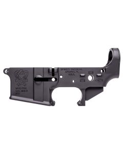 Spikes STLS024 PHU Joker Stripped Lower Receiver Multi-Caliber 7075-T6 Aluminum Black Anodized for AR-15