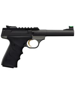 Browning 051530490 Buck Mark Plus Practical 22 LR 10+1 5.50" Tapered Bull Barrel, Matte Black Optic Ready/Serrated Steel Slide, Matte Gray Aluminum Frame, Black Ultragrip RX Grips