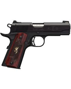 Browning 051852490 1911 Black Label Medallion Compact 22 LR 10+1, 3.63" Target Crown Barrel, Matte Black Serrated Slide &amp; Aluminum Frame w/Beavertail
