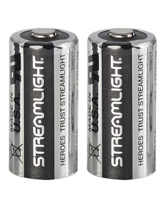 Streamlight 85175 CR123A Lithium BatteriesSilver/Black 3 Volts (2) Single Pack