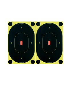 Birchwood Casey 34710 Shoot-N-C Reactive Target Self-Adhesive Paper Black/Yellow 7" Oval Silhouette 6 Pack
