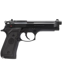 Beretta USA J92M9A0M M9Full Size Frame 9mm Luger 15+1, 4.90" Steel Barrel, Black Bruniton Serrated Steel Slide &amp; Aluminum Frame w/Beavertail, Ambidextrous