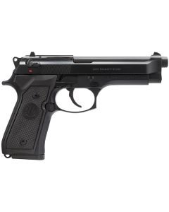 Beretta USA J92M9A0 M9Full Size Frame 9mm Luger 10+1, 4.90" Steel Barrel, Black Bruniton Serrated Steel Slide &amp; Aluminum Frame w/Beavertail, Ambidextrous
