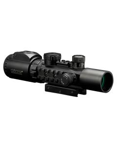 Konus 7170 KonusPro AS-34 Matte Black 2-6x28mm 34mm Tube Dual Illuminated Green/Red Engraved Mil-Dot Reticle Features Bubble Level
