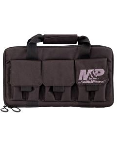 M&amp;P Accessories 110029 Pro Tac Handgun Case Black Nylon Holds 2 Handguns