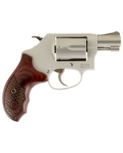 Smith &amp; Wesson 170349 Model 637 Performance Center Enhanced Action 38 S&amp;W Spl +P 5 Shot 1.88" Stainless Steel Barrel/Cylinder, Matte Silver Aluminum Alloy J-Frame, Custom Wood Grip, Internal Lock
