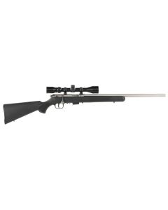 Savage Arms 95200 93 FVSS XP Full Size 22 WMR 5+1 21" Matte Stainless Heavy Barrel, Matte Drilled &amp; Tapped Stainless Steel Receiver, Matte Black Fixed Synthetic Stock, 3-9x40mm Duplex, Right Hand