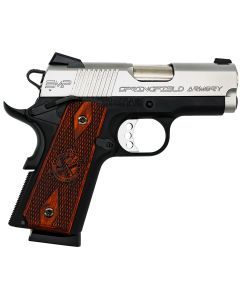 Springfield Armory PI9209LCA 1911 EMP *CA Compliant 9mm Luger 3" 9+1 Black Hardcoat Anodized Stainless Steel Slide Crossed Cannon Cocobolo Grip