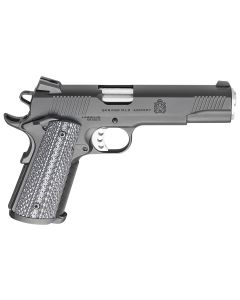 Springfield Armory PC9108LCA18 1911 TRP *CA Compliant 45 ACP 7+1, 5" Match Grade Stainless Steel Barrel, Black Cerakote Serrated Carbon Steel Slide &amp;^ Frame w/Beavertail, Black G10 Grip