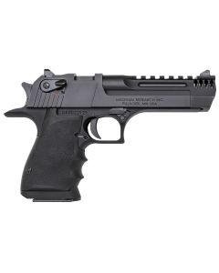 Magnum Research DE445IMB Desert Eagle L5 44 Rem Mag 5" with Muzzle Brake 8+1 Black Hardcoat Anodized Aluminum Frame Black Carbon Steel Slide Black Hogue Wraparound Grip