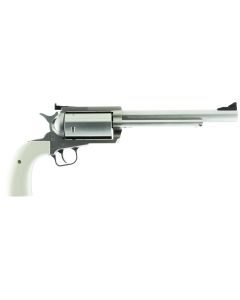 Magnum Research BFR45707B BFR Long Cylinder Extra Large Frame 45-70 Gov 5 Shot, 7.50" Brushed Stainless Steel Barrel, Cylinder &amp; Frame, Bisley White Laminate Grip, Exposed Hammer