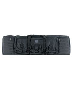 Bulldog BDT6043B BDT Tactical Double 43" Black Nylon, 3 Accessory Pockets, Deluxe Padded Backstraps, Lockable Zipper, Padded Internal Divider