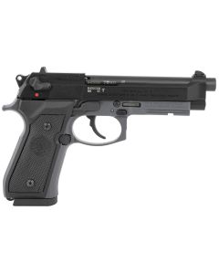 Beretta USA J90A192FSR59 92FSRFull Size Frame 22 LR 15+1 5.30" Black Steel Barrel, Black Bruniton Serrated Slide, Sniper Gray Aluminum Frame w/Beavertail &amp; Picatinny Rail, Ambidextrous