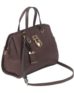 Bulldog BDP028 Satchel Style PurseChocolate Brown Leather Satchel Most Sm Pistols &amp; Revolvers Ambidextrous Hand