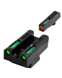 TruGlo TG13WA4PC TFX ProBlack | Green Tritium &amp; Fiber Optic Orange Outline Front Sight Green Tritium &amp; Fiber Optic Rear Sight