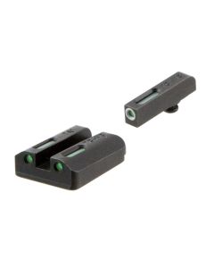 TruGlo TG13TA2A TFXBlack | Green Tritium &amp; Fiber Optic White Outline Front Sight Green Tritium &amp; Fiber Optic Rear Sight