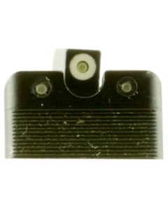 TruGlo TG231G1MW Tritium ProLow White Outline Tritium Front/Green Tritium Rear/Black Nitride Fortress Frame, Compatible w/Glock MOS, Front Post/Rear Dovetail Mount