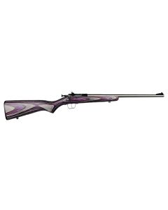 Crickett KSA2228 Youth22 LR 1rd 16.12" Stainless Steel Barrel, Fixed Front/Adjustable Rear Peep Sights, Purple Laminate Stock w/11.5" LOP, Rebounding Firing Pin Safety