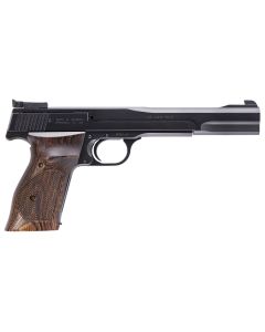 Smith &amp; Wesson 130512 41Full Size Frame 22 LR 10+1, 7" Blued Button Rifled Steel Barrel, Serrated Slide &amp; Frame, Checkered Wood Target Grip