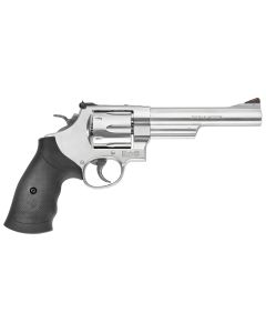 Smith &amp; Wesson 163606 Model 62944 Rem Mag or 44 S&amp;W Spl Stainless Steel 6" Barrel &amp; 6rd Cylinder, Satin Stainless Steel N-Frame,Red Ramp Front/White Outline Rear Sights